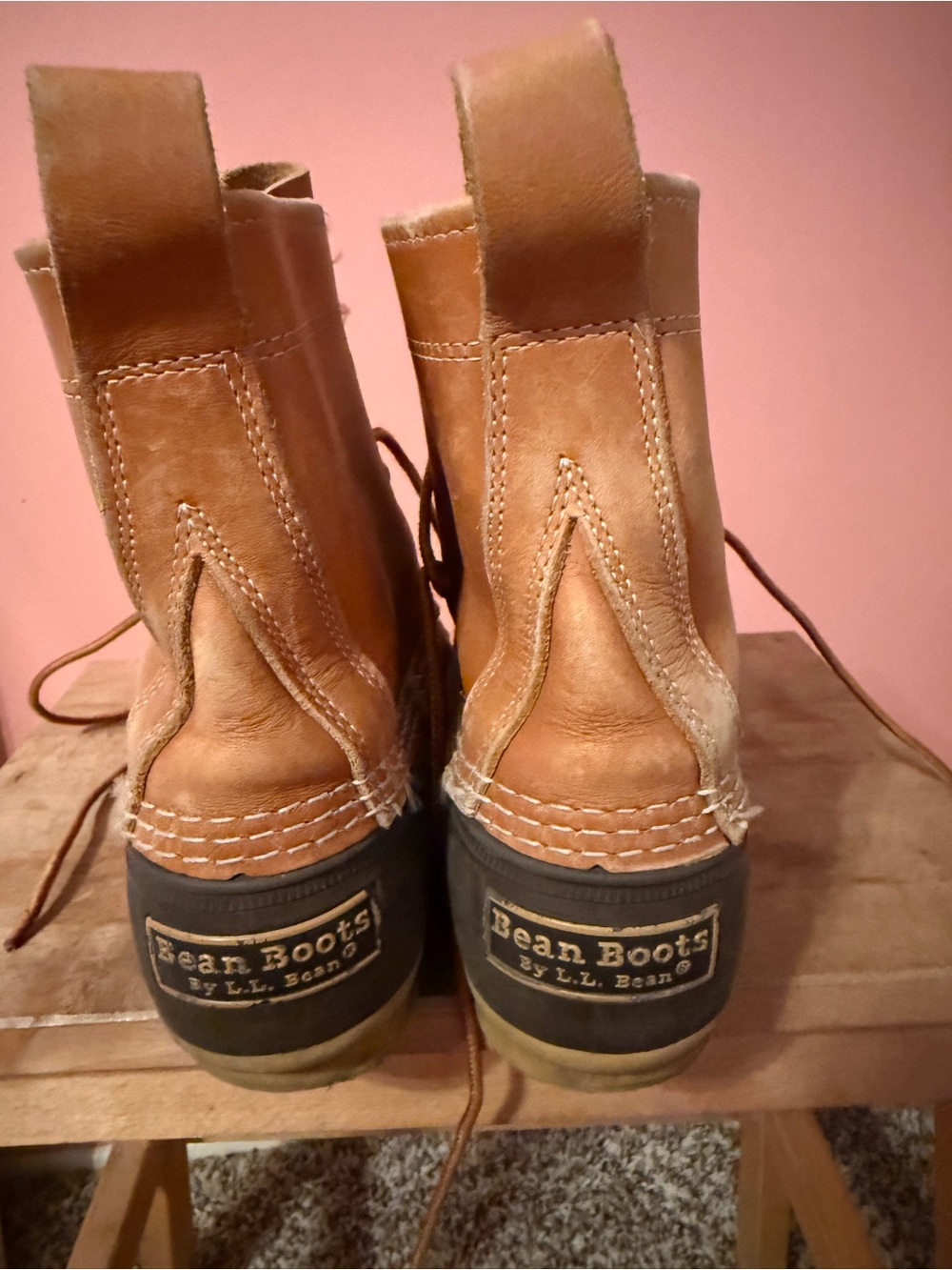 L.L. Bean Women's Brown Leather Bean Boots size 9